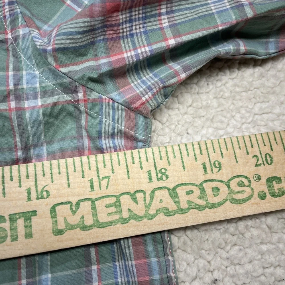 Ralph Lauren Button Down Boys L(14-16) Green Pink Plaid Long‎ Sleeve Pony Shirt